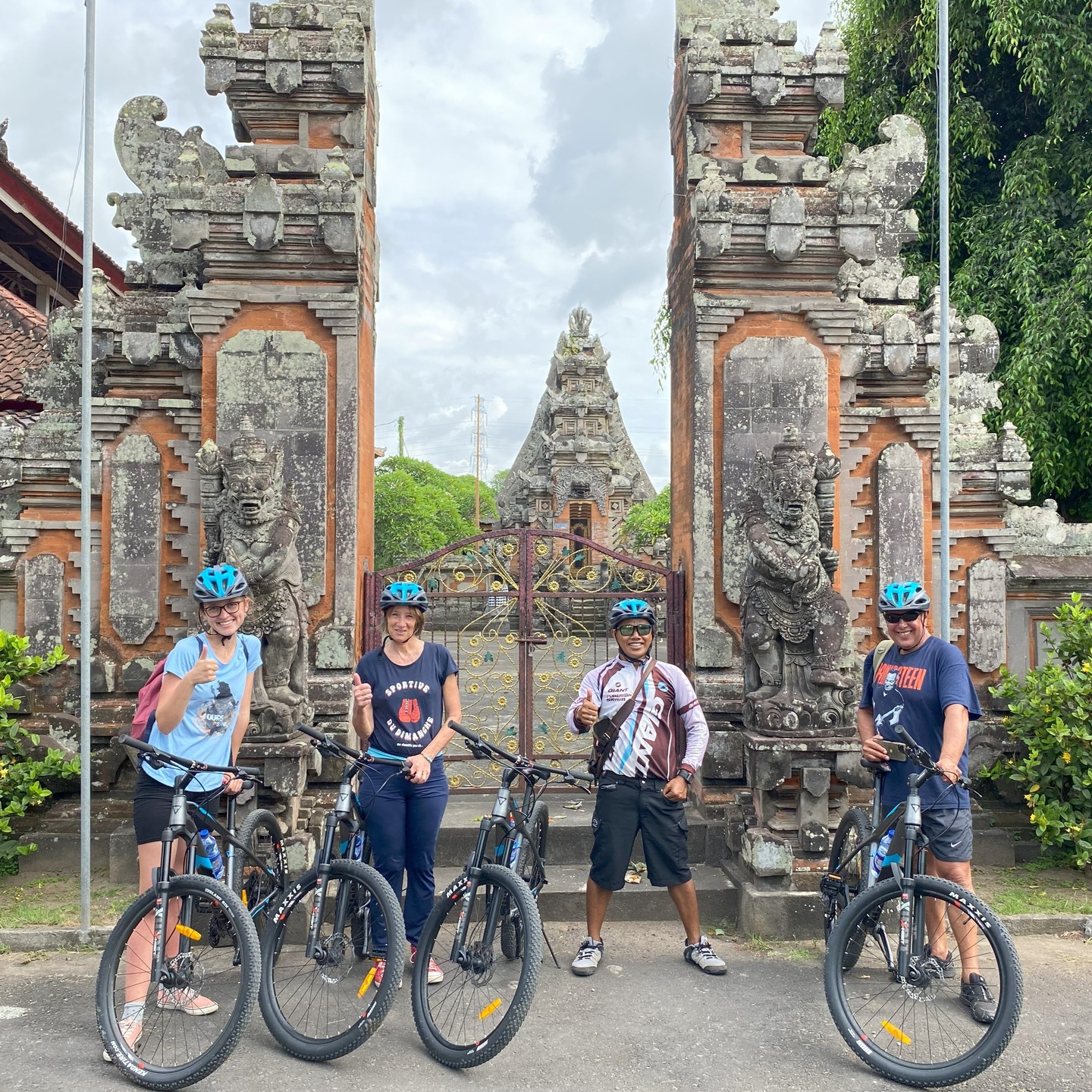 Balinese village temple gate visit
